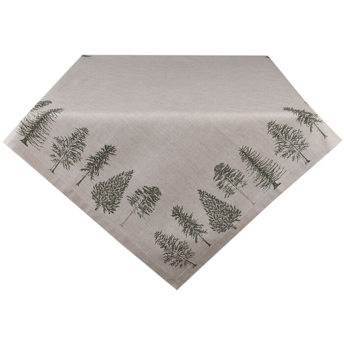 Clayre & Eef NPT01 Obrus beżowy, zielony 100x100 cm