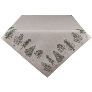 Clayre & Eef NPT01 Obrus beżowy, zielony 100x100 cm