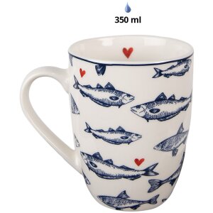 Kubek Clayre & Eef SSFMU biało-niebieski 350 ml