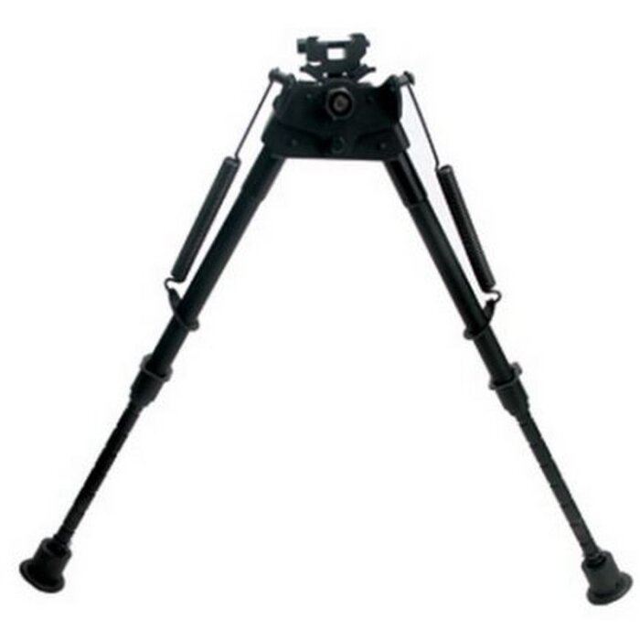 Stożkowa podpórka pod broń Bipod 15-22 cm, czarna, regulowana