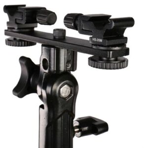 Uchwyt uchylny Falcon Eyes CLD-14A Twin Mount z 2 adapterami gorącej stopki HS-20M