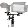 Uchwyt uchylny Falcon Eyes CLD-14A Twin Mount z 2 adapterami gorącej stopki HS-20M