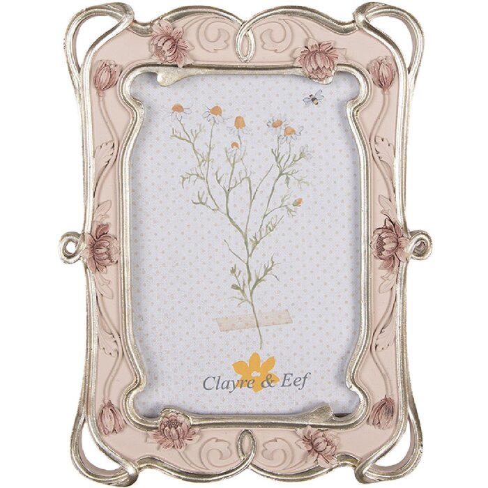 Clayre & Eef 2F1055 Ramka na zdjęcia 16x2x21 cm / 10x15 cm różowa