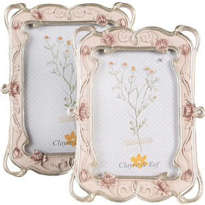 Clayre & Eef 2F1056 Ramka na zdjęcia 19x2x24 cm / 13x18 cm różowa