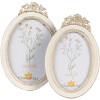 Clayre & Eef 2F1061 Ramka na zdjęcia 16x2x23 cm / 13x18 cm w kolorze białego złota