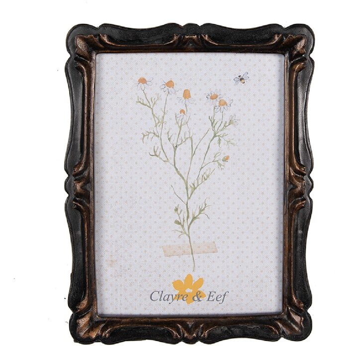 Clayre & Eef 2F1068 Ramka na zdjęcia 16x2x21 cm / 13x18 cm czarno-brązowa