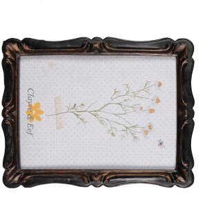 Clayre & Eef 2F1068 Ramka na zdjęcia 16x2x21 cm / 13x18 cm czarno-brązowa