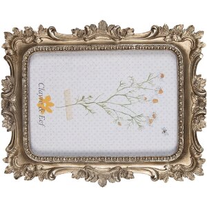 Clayre & Eef 2F1071 Ramka na zdjęcia 17x2x22 cm / 10x15 cm w kolorze złotym