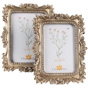 Clayre & Eef 2F1071 Ramka na zdjęcia 17x2x22 cm / 10x15 cm w kolorze złotym
