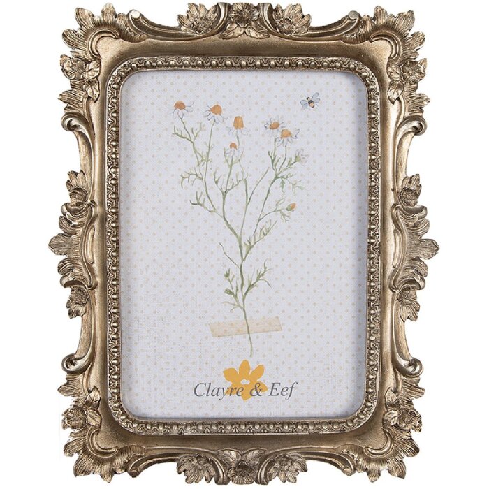 Clayre & Eef 2F1072 Ramka na zdjęcia 19x2x24 cm / 13x18 cm w kolorze złotym