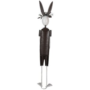 Clayre & Eef 5Y1216 Dekoracja Królik 17x12x88 cm Biały Zielony