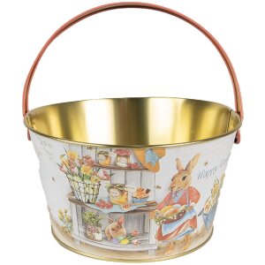 Clayre & Eef 6BL0107 Koszyk Ø 19x10 cm biały