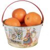 Clayre & Eef 6BL0108 Koszyk do przechowywania Biały Niebieski Czerwony Ø 19x10 cm