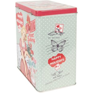 Clayre & Eef 6BL0125 Puszka zielona 16x10x18 cm