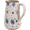 Clayre & Eef 6CE1660L Dzbanek dekoracyjny 21x15x23 cm beżowo-niebieski