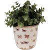 Clayre & Eef 6CE1661S Doniczka dekoracyjna Ø 13x12 cm beżowo-różowa