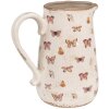 Clayre & Eef 6CE1663L Dzbanek dekoracyjny 21x15x23 cm beżowo-różowy