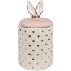 Clayre & Eef 6CE1688 Pojemnik do przechowywania Ø 11x22 cm biały różowy