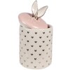 Clayre & Eef 6CE1688 Pojemnik do przechowywania Ø 11x22 cm biały różowy