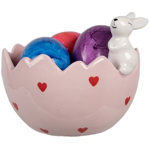 Clayre & Eef 6CE1694 Miska dekoracyjna 13x12x10 cm różowa