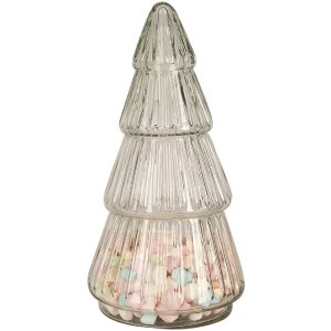 Clayre & Eef 6GL4394 Pokrywka do słoika przezroczysta Ø11x21cm