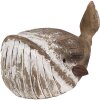 Clayre & Eef 6H2341 Dekoracja Wieloryb 39x15x21 cm Brązowy Biały