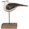 Clayre & Eef 6H2343 Dekoracja Ptak 12x5x13 cm Biały Czarny