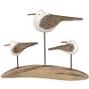 Clayre & Eef 6H2346 Dekoracyjny ptak 17x5x14 cm brązowy biały