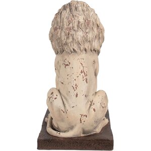 Clayre & Eef 6MG0043 Barokowa dekoracja lew beżowy 30x23x45 cm