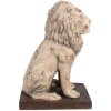 Clayre & Eef 6MG0043 Barokowa dekoracja lew beżowy 30x23x45 cm