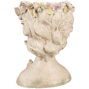 Clayre & Eef 6PR3895 Doniczka Kobieta Szara 20x18x26 cm