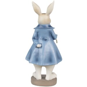 Clayre & Eef 6PR4017 Królik dekoracyjny beżowo-niebieski 12x9x26 cm