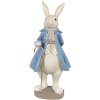 Clayre & Eef 6PR4017 Królik dekoracyjny beżowo-niebieski 12x9x26 cm