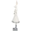 Clayre & Eef 6PR4037 Królik dekoracyjny biały 10x9x32 cm Polyresin Modern