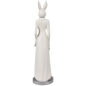 Clayre & Eef 6PR4041 Królik dekoracyjny biały 11x9x41 cm