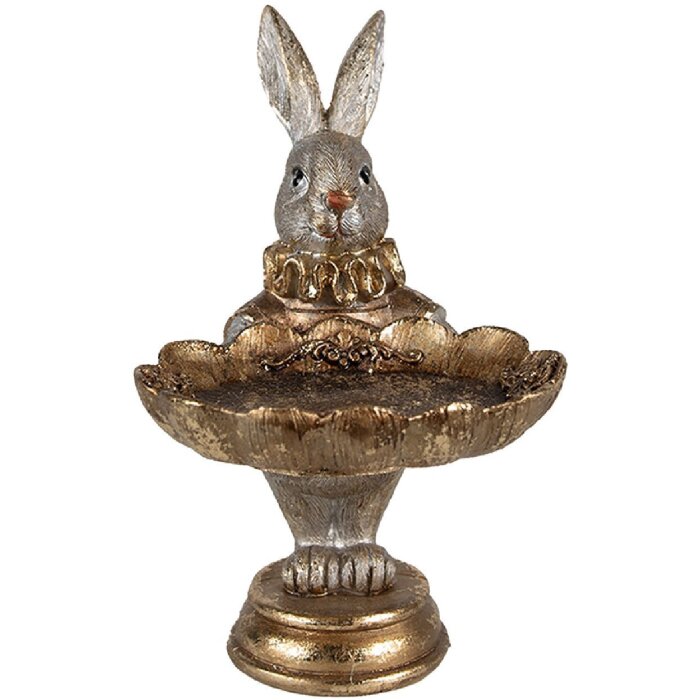 Clayre & Eef 6PR4114 Miska Królik 11x9x15 cm w kolorze złotym