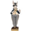 Clayre & Eef 6PR4129 Królik dekoracyjny beżowo-niebieski 10x8x30 cm