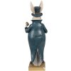 Clayre & Eef 6PR4129 Królik dekoracyjny beżowo-niebieski 10x8x30 cm