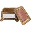 Clayre & Eef 6PR4132 Pudełko na biżuterię w kolorze złotym 12x12x7 cm