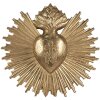 Clayre & Eef 6PR4133 Dekoracja ścienna 17x2x16 cm w kolorze złotym