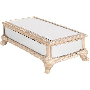 Clayre & Eef 6PR4136 Pudełko na biżuterię beżowe 21x11x7 cm Elegancki design