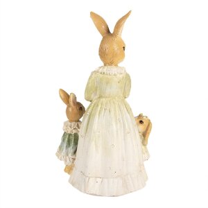 Clayre & Eef 6PR5021 Królik dekoracyjny 13x10x21cm brązowo-zielony