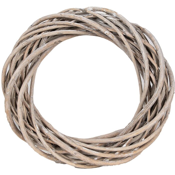 Clayre & Eef 6RO0600XS Wianek dekoracyjny brązowy Ø 20x5 cm Stylowy wystrój wnętrz