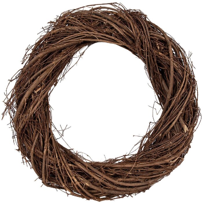 Clayre & Eef 6RO0602M Wianek dekoracyjny brązowy Ø 35x6 cm Stylowy wystrój wnętrz