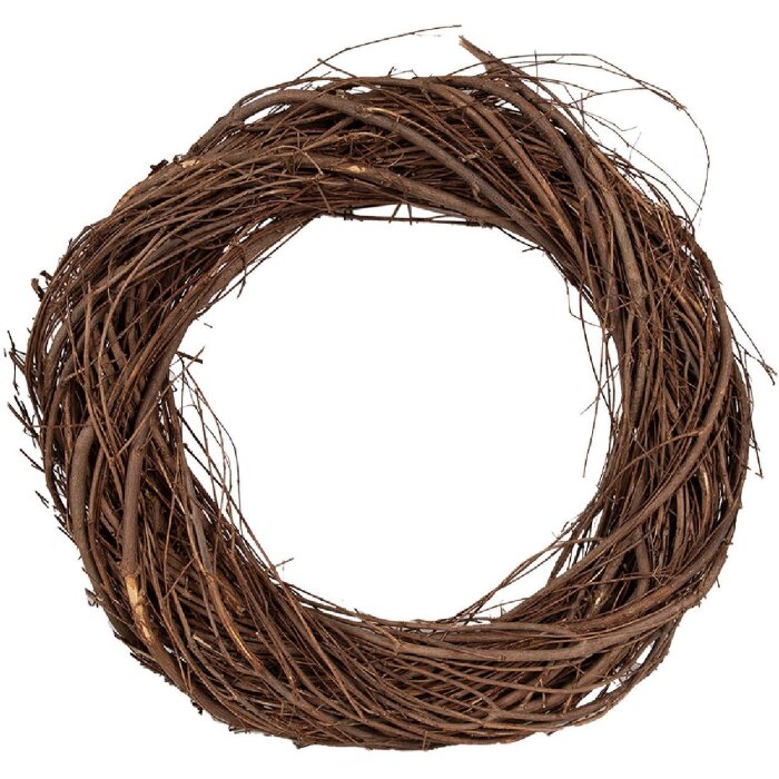 Clayre & Eef 6RO0602S Wianek dekoracyjny brązowy Ø 30x5 cm Elegancki dodatek do domu
