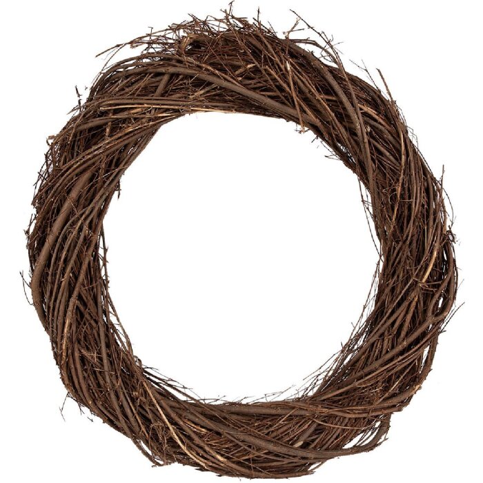 Clayre & Eef 6RO0602XL Wianek dekoracyjny brązowy Ø 45x7 cm Stylowy wystrój wnętrz