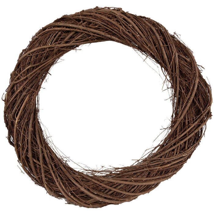 Clayre & Eef 6RO0602XXL Wianek dekoracyjny brązowy Ø 50x8 cm Elegancki design