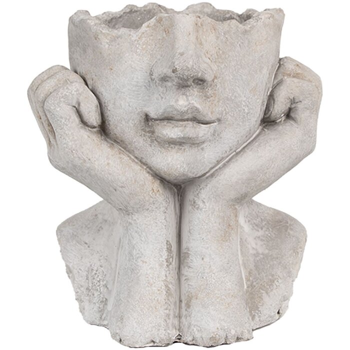 Clayre & Eef 6TE0498S Doniczka szara 17x14x18 cm