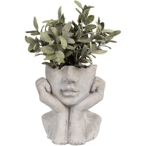 Clayre & Eef 6TE0498S Doniczka szara 17x14x18 cm