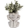 Clayre & Eef 6TE0498S Doniczka szara 17x14x18 cm